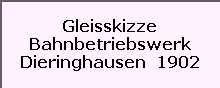 Gleisskizze

Bahnbetriebswerk

Dieringhausen  1902