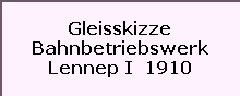 Gleisskizze

Bahnbetriebswerk

Lennep I  1910